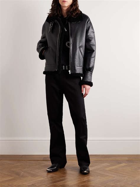 celine homme leather jacket|celine leather jacket men.